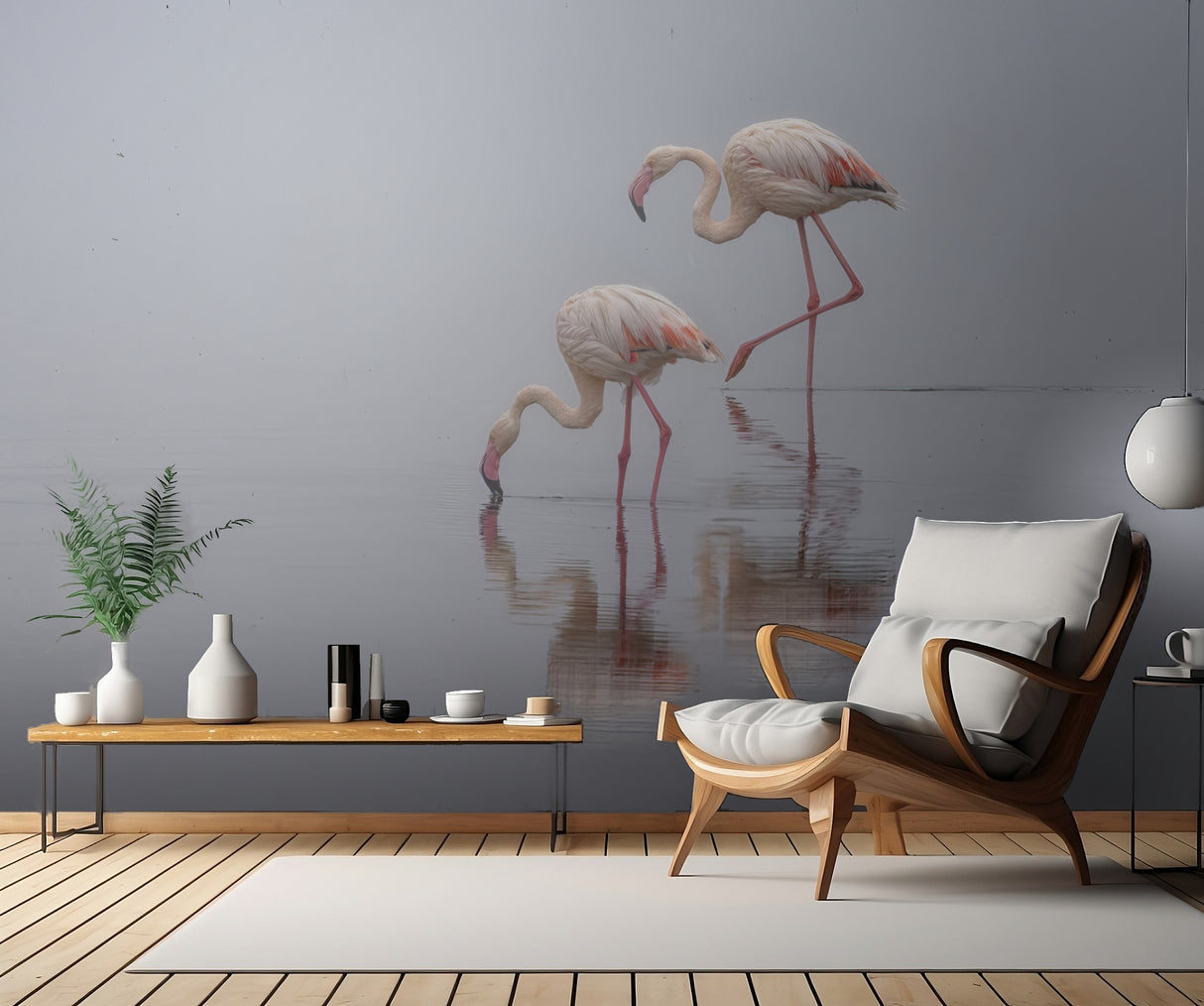 Flamingos Poster och Canvastavla