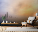 Abu Dhabi Cityscape - Foggy Morning Poster och Canvastavla