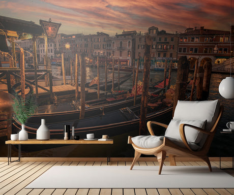 A Cozy Night in Venice Poster och Canvastavla