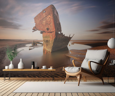 Baltray ship wrack Poster och Canvastavla