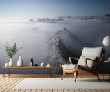 Great Wall Moonlight Starry Sky Cloud Sea Poster och Canvastavla