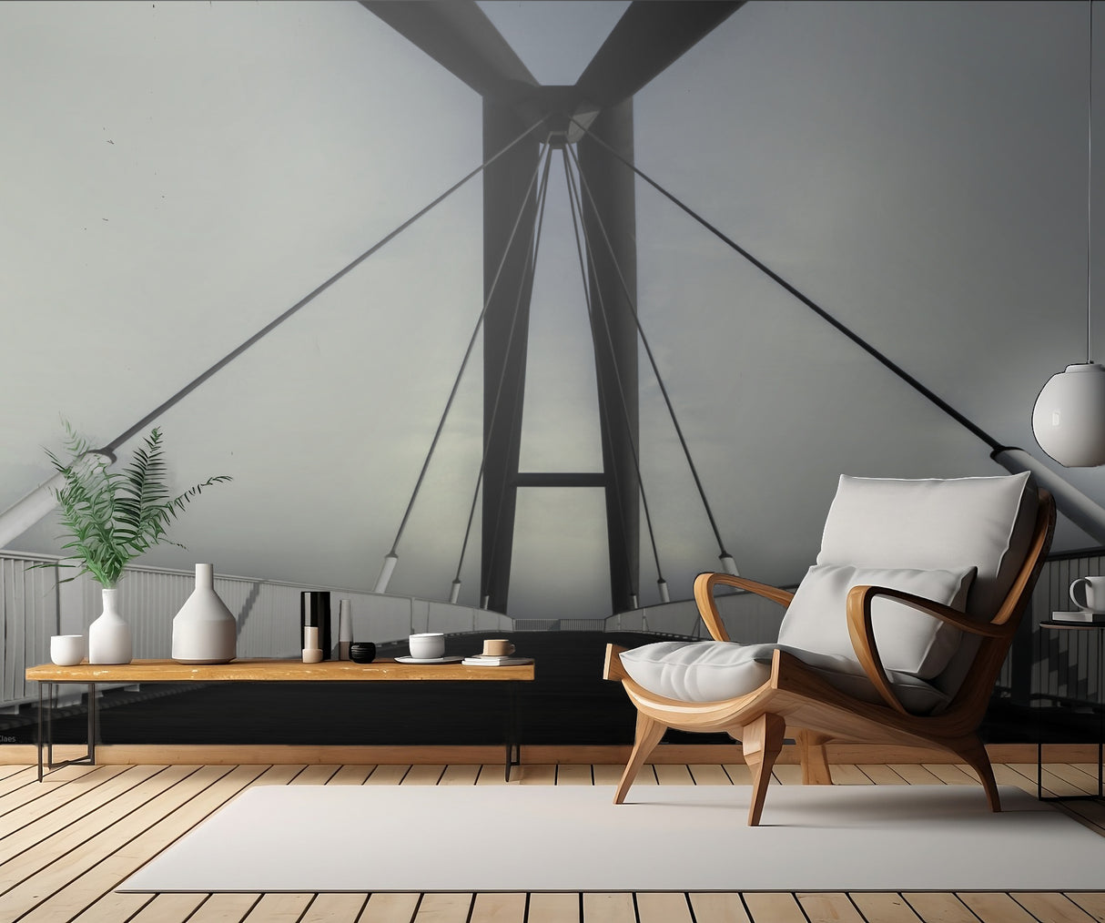 suspension bridge Poster och Canvastavla