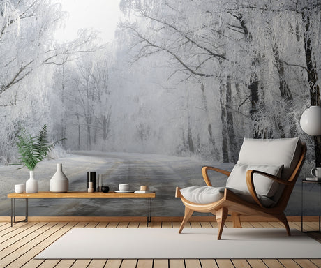 Winter road Poster och Canvastavla