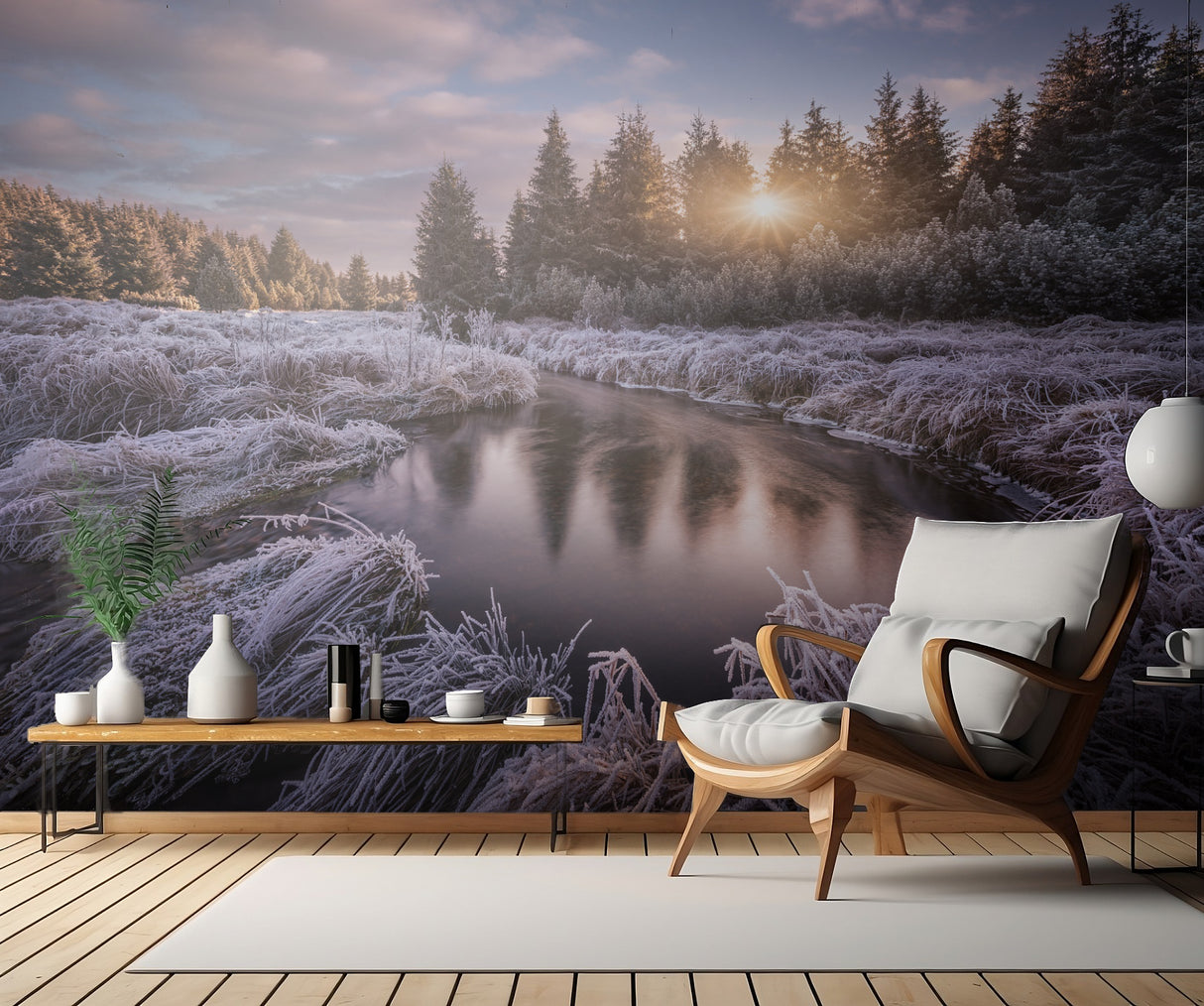 Frosty morning at the creek... Poster och Canvastavla
