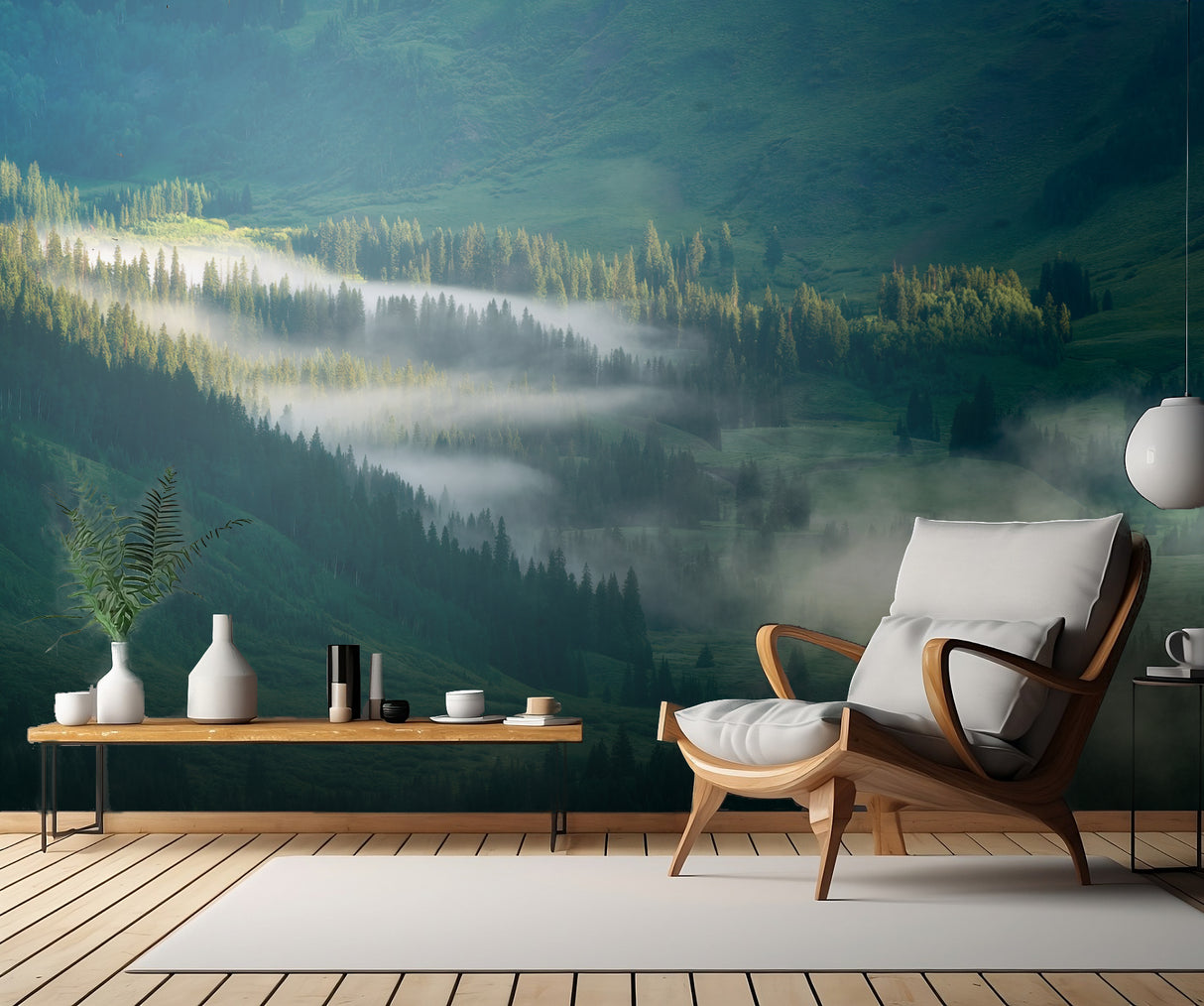 Foggy Valley Poster och Canvastavla