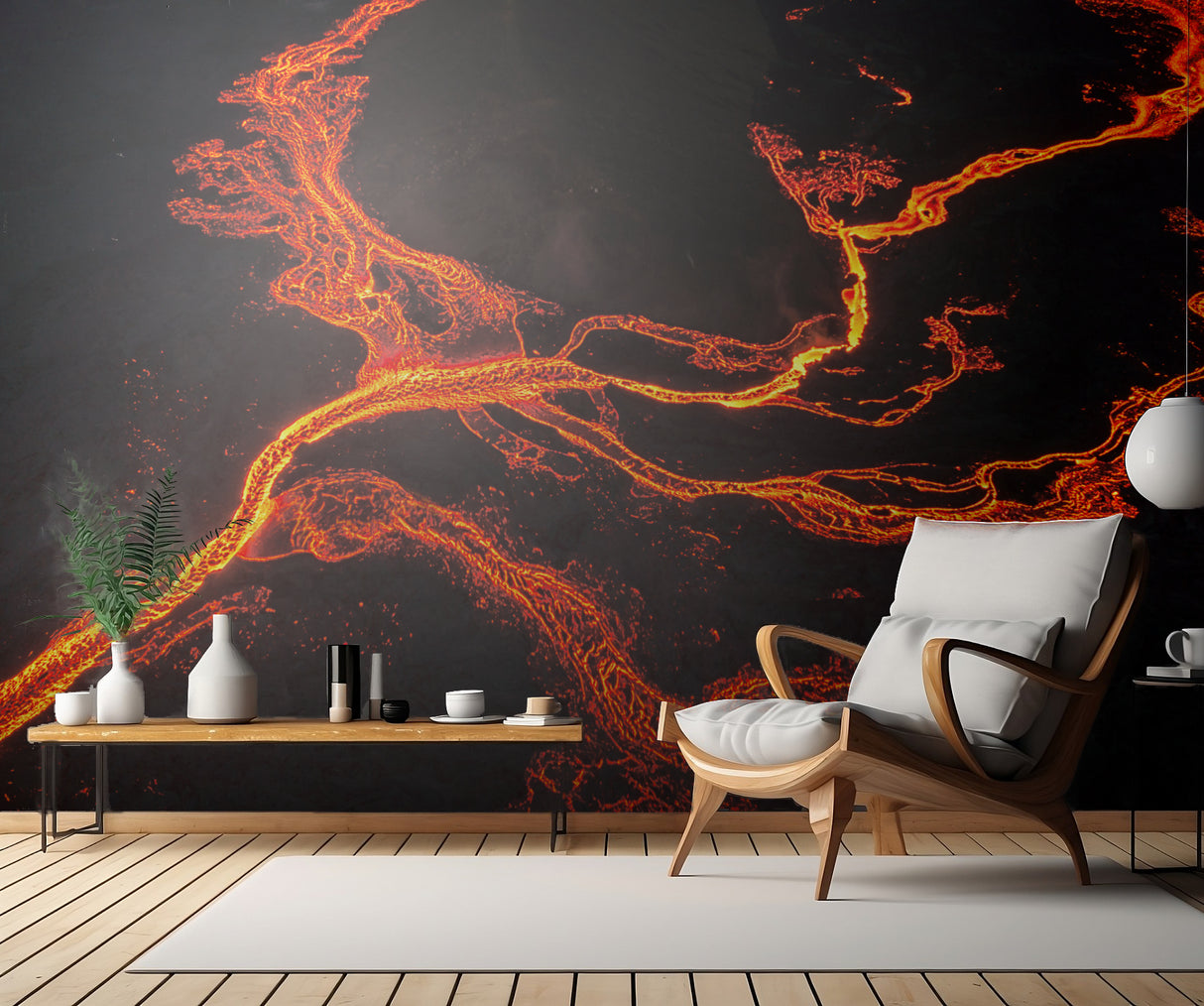 Lava River Abstract Poster och Canvastavla
