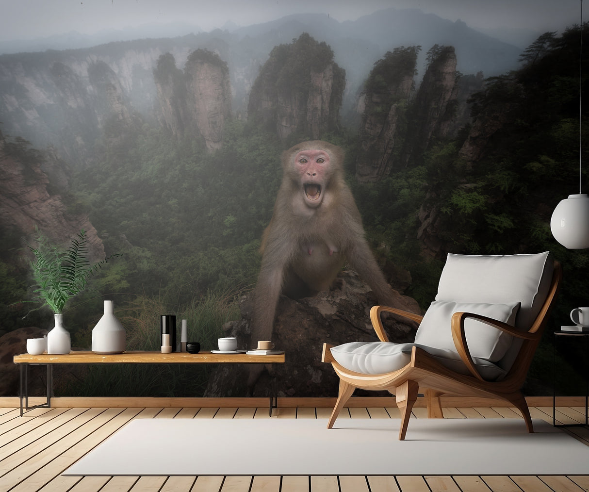 Macaco rhesus Poster och Canvastavla