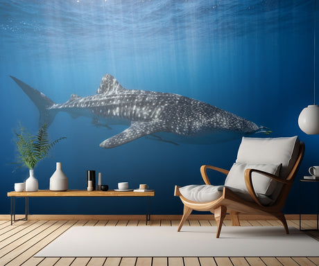 Whale shark in the blue Poster och Canvastavla
