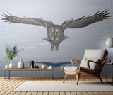 Great Grey Owl in Flight Poster och Canvastavla