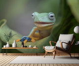 Green flying frog Poster och Canvastavla