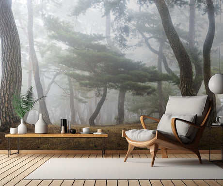 In The Misty Pine Forest Poster och Canvastavla