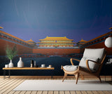 Night view of the Meridian Gate of Forbidden City Poster och Canvastavla