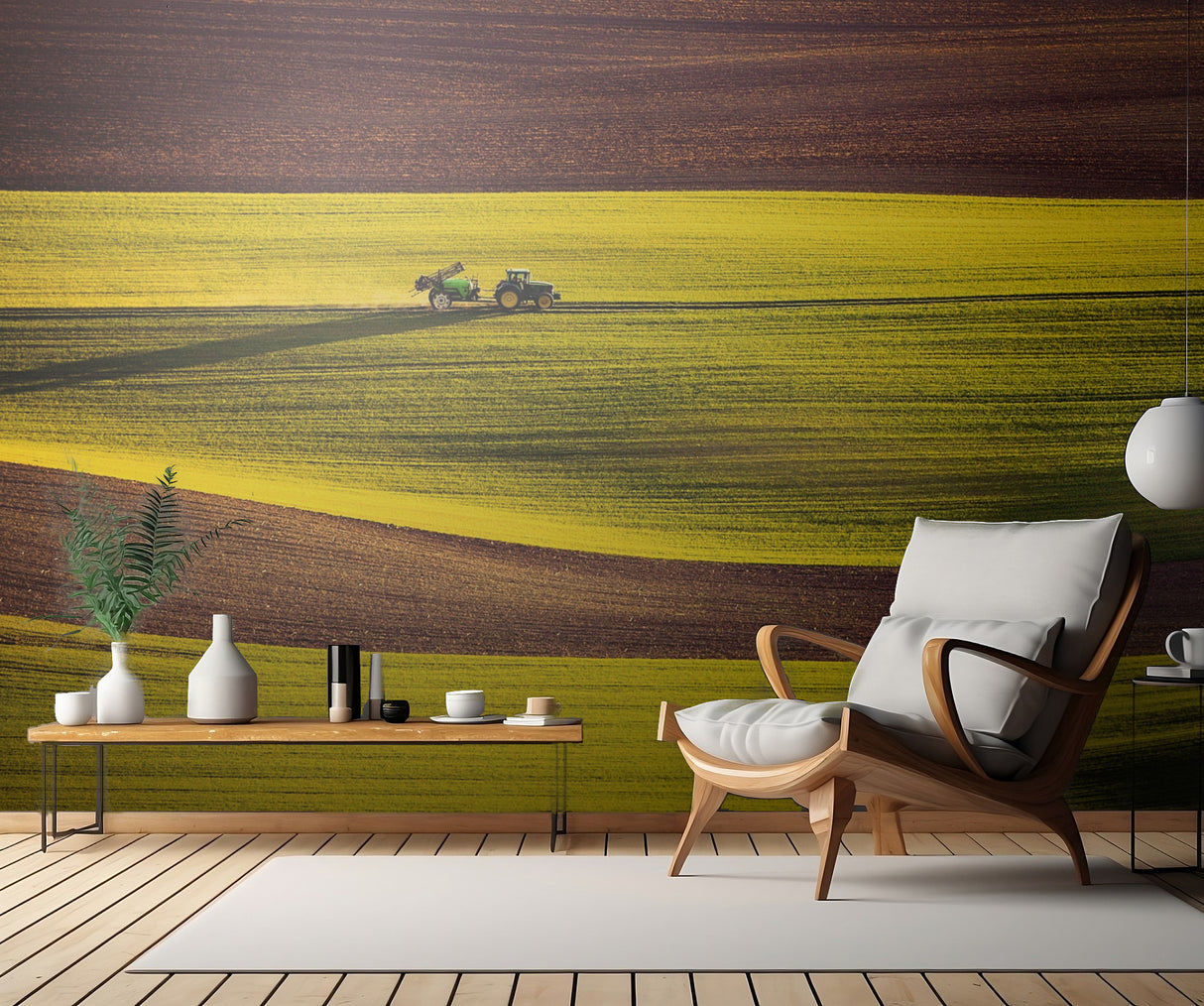 Trackor in the field Poster och Canvastavla