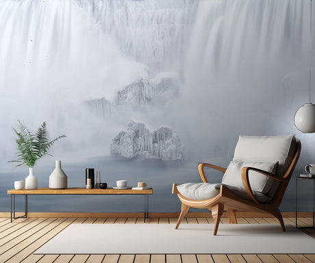The frozen islands under the Waterfalls Poster och Canvastavla