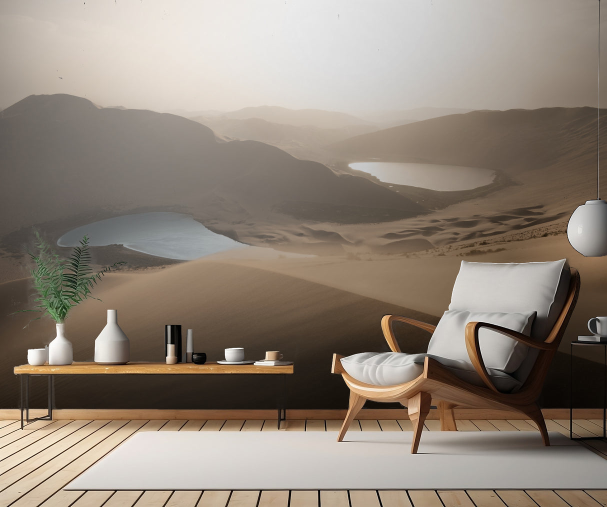 Sunset in Badanjilin Desert Poster och Canvastavla