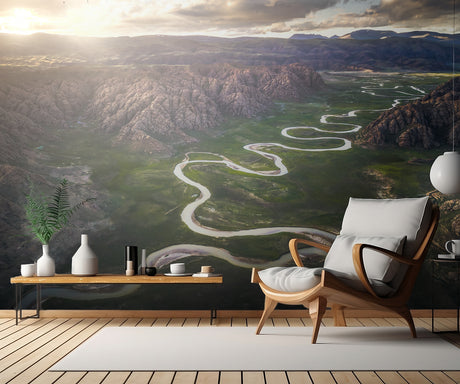 Eighteen Bends of Waterway Poster och Canvastavla