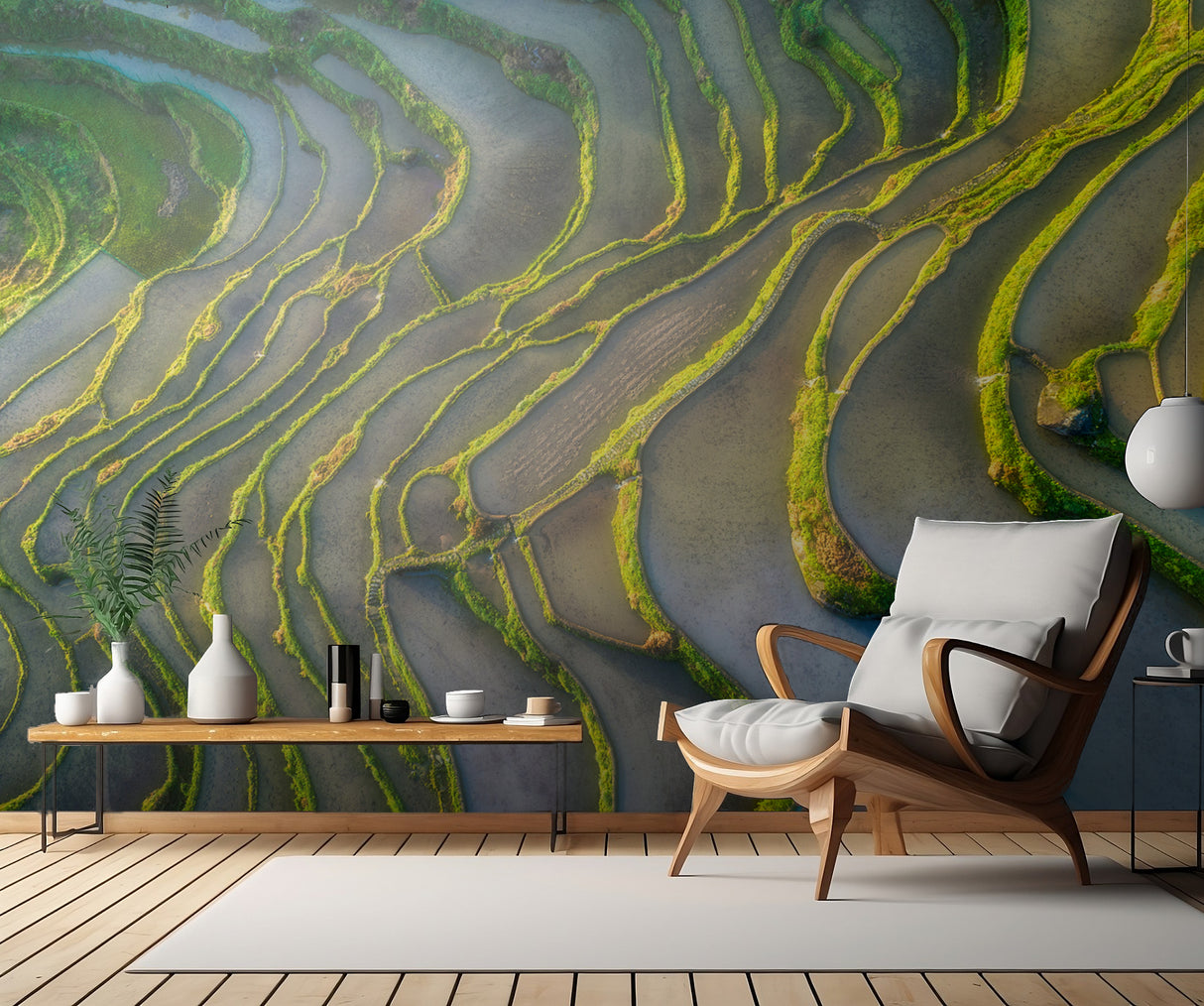 Terraced Fields Poster och Canvastavla