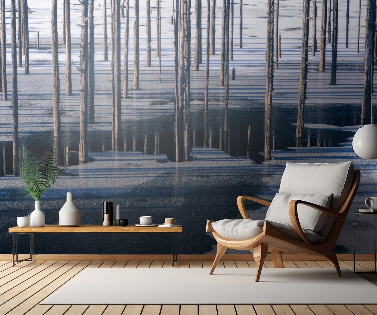 Winter lake Poster och Canvastavla