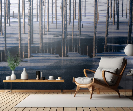 Winter lake Poster och Canvastavla