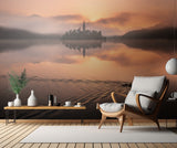 Duck family at Lake Bled Poster och Canvastavla