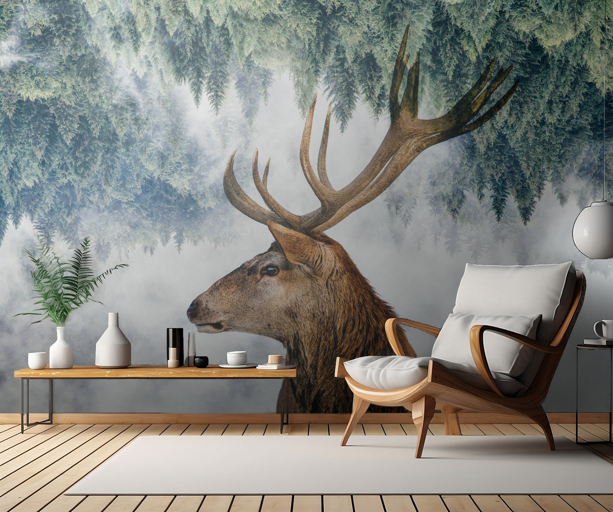 The Deer and the woods Poster och Canvastavla