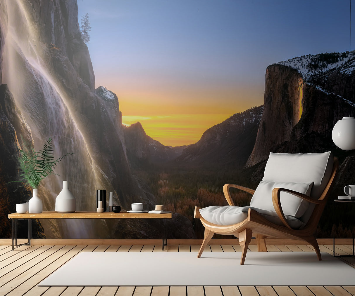 Double waterfalls Poster och Canvastavla