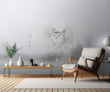 Snowy Owl taking flight Poster och Canvastavla