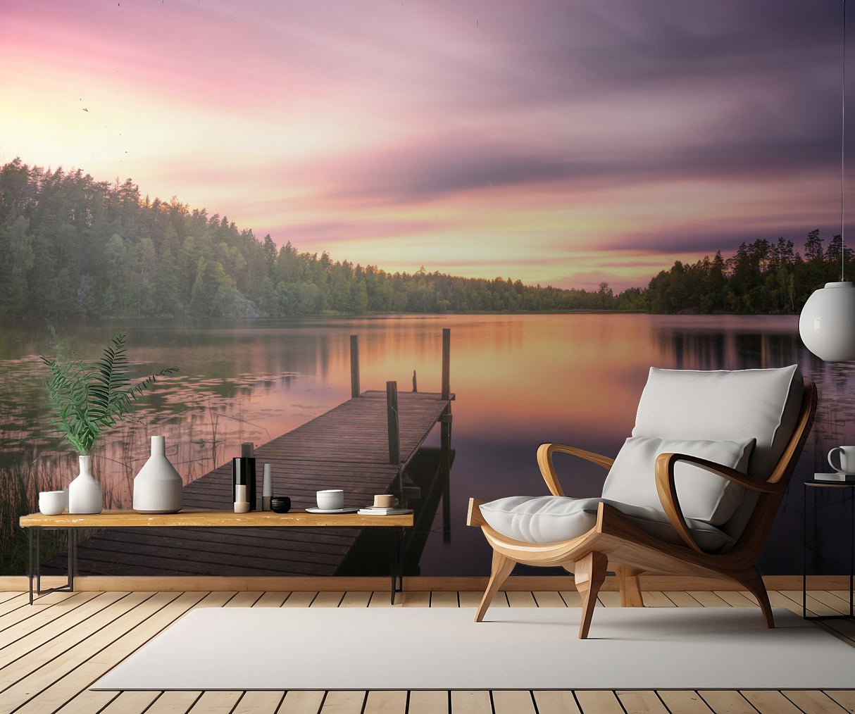 Pink lake Poster och Canvastavla