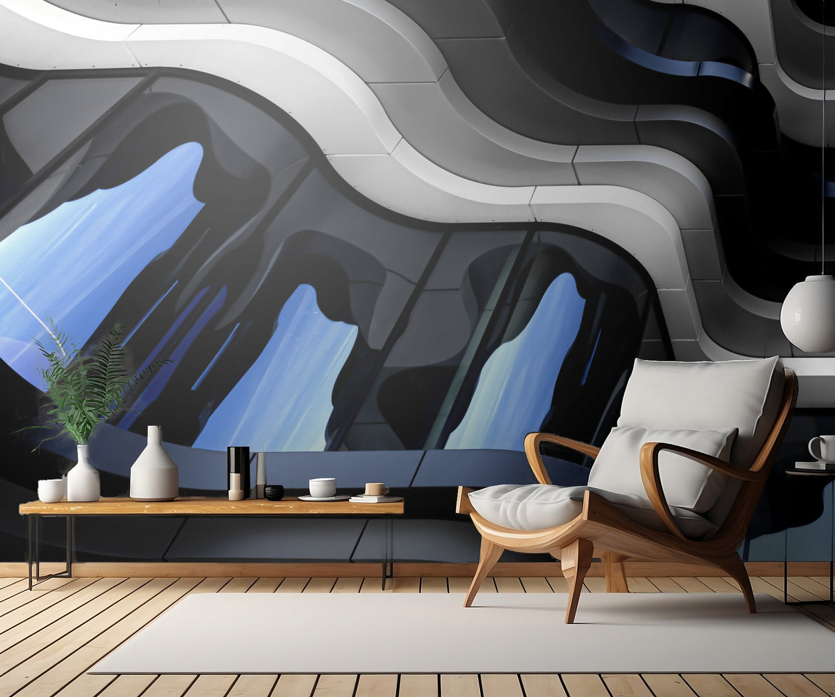 Wavy Windows Poster och Canvastavla