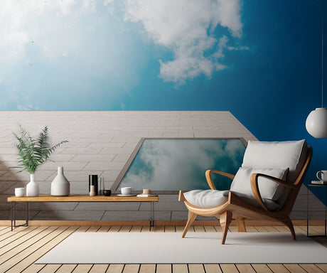 Blue with clouds Poster och Canvastavla