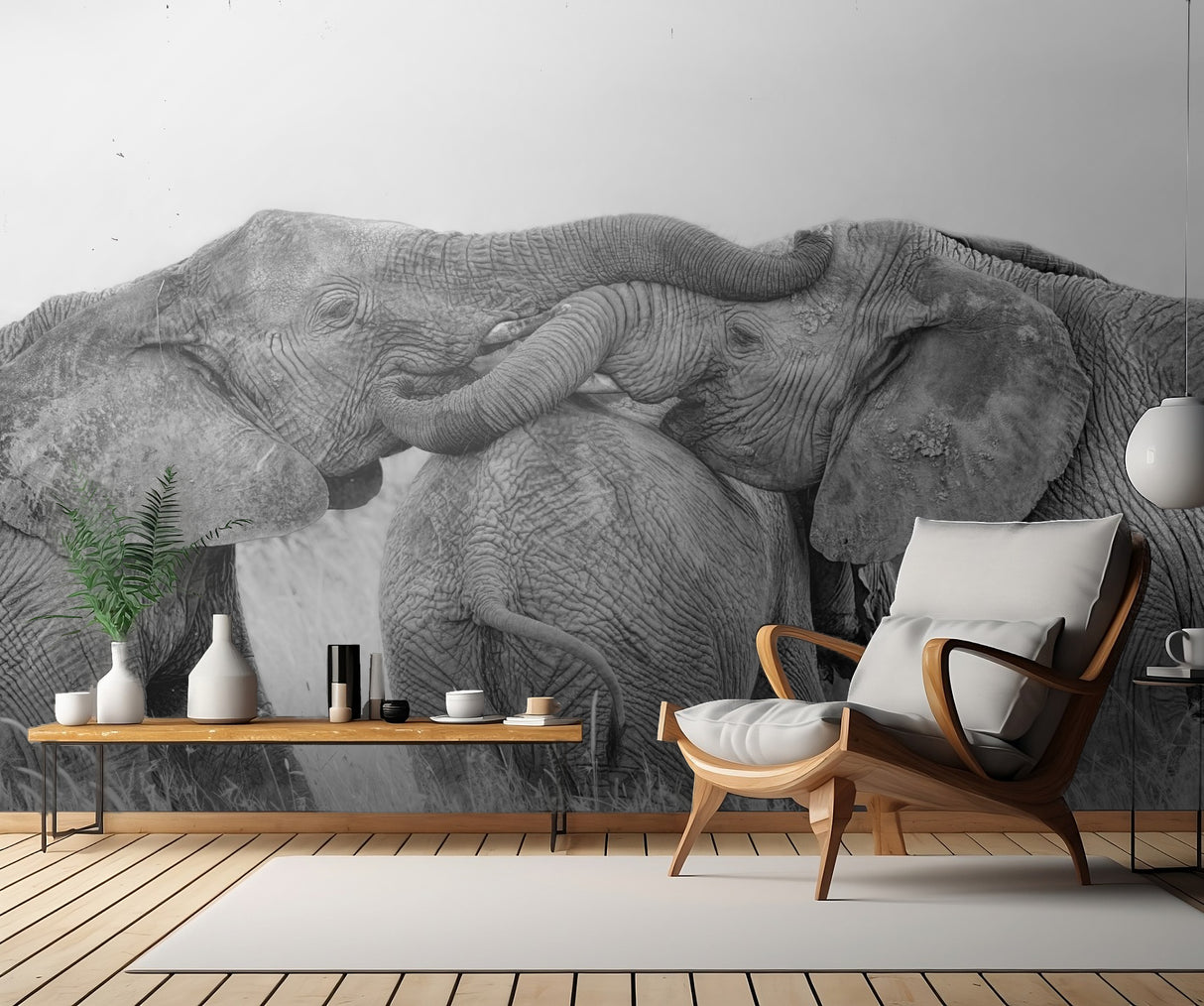 Elephant Playing Poster och Canvastavla