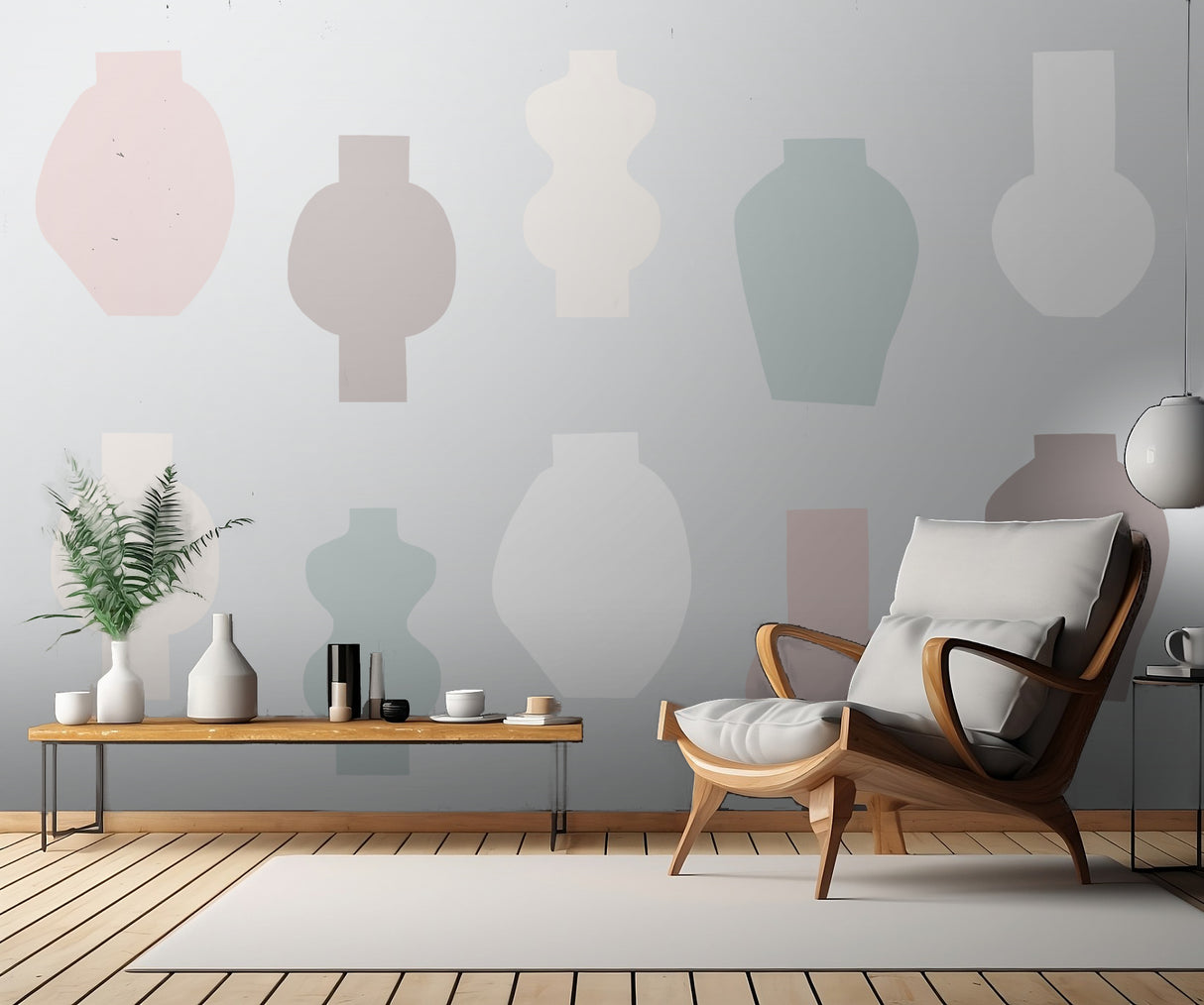 Abstract Vases Pastel Poster och Canvastavla