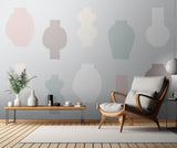 Abstract Vases Pastel Poster och Canvastavla