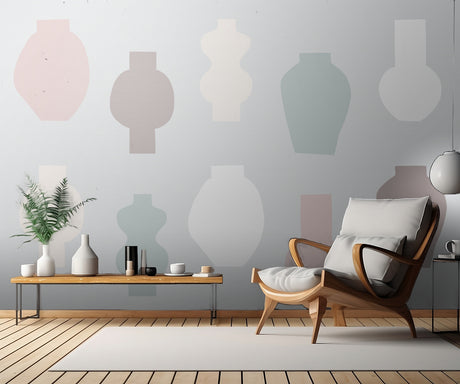 Abstract Vases Pastel Poster och Canvastavla