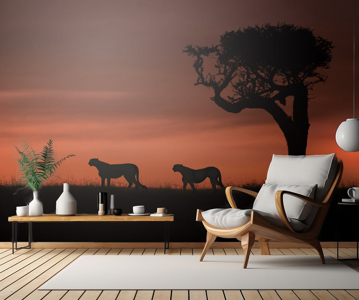 Cheetahs at dusk Poster och Canvastavla