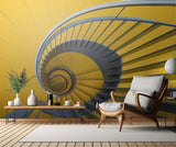 Yellow swirl Poster och Canvastavla