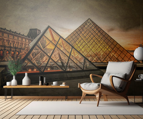 Paris Le Louvre Poster och Canvastavla