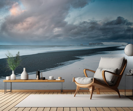 Approaching storm on Dyrhólaey Poster och Canvastavla