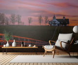 Sunset Over Manchester Farm Poster och Canvastavla