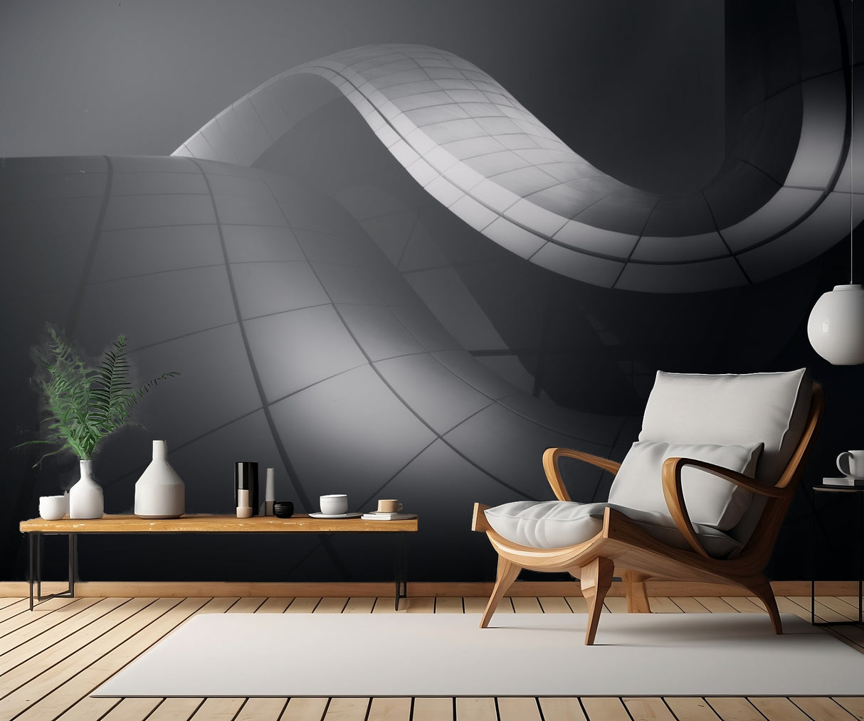 Curved lines Poster och Canvastavla