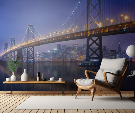 Urban Illusion: The Bay Bridge Poster och Canvastavla