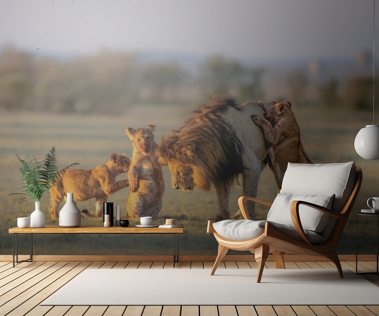 Dad and kids Poster och Canvastavla