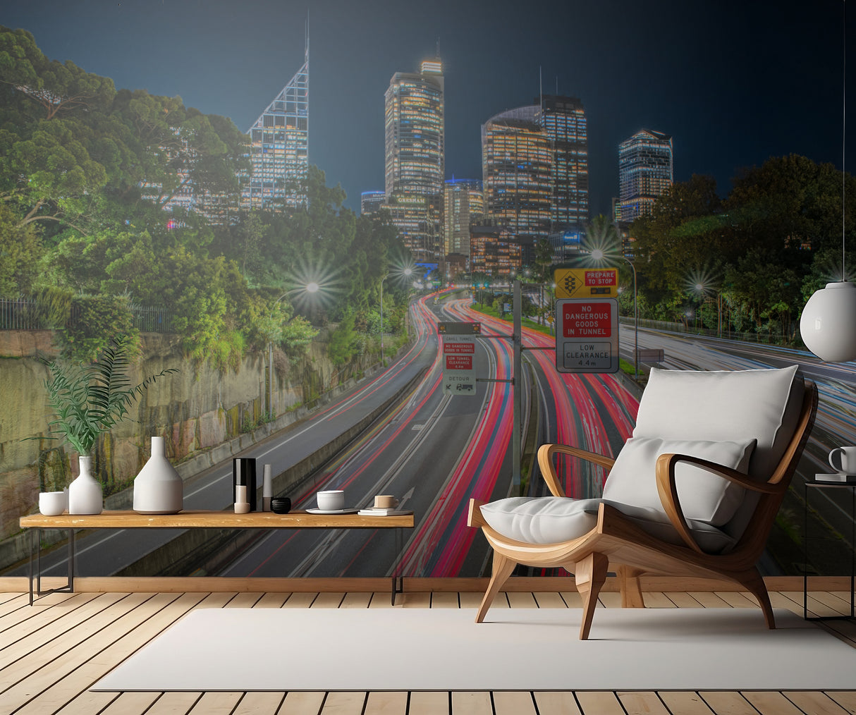 Light Trails Poster och Canvastavla