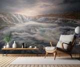 Sunset at Bruarfoss Poster och Canvastavla