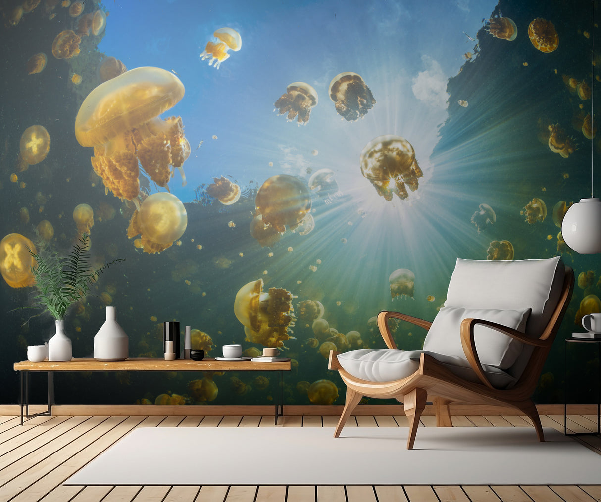 Sunlight and Jellyfish Poster och Canvastavla