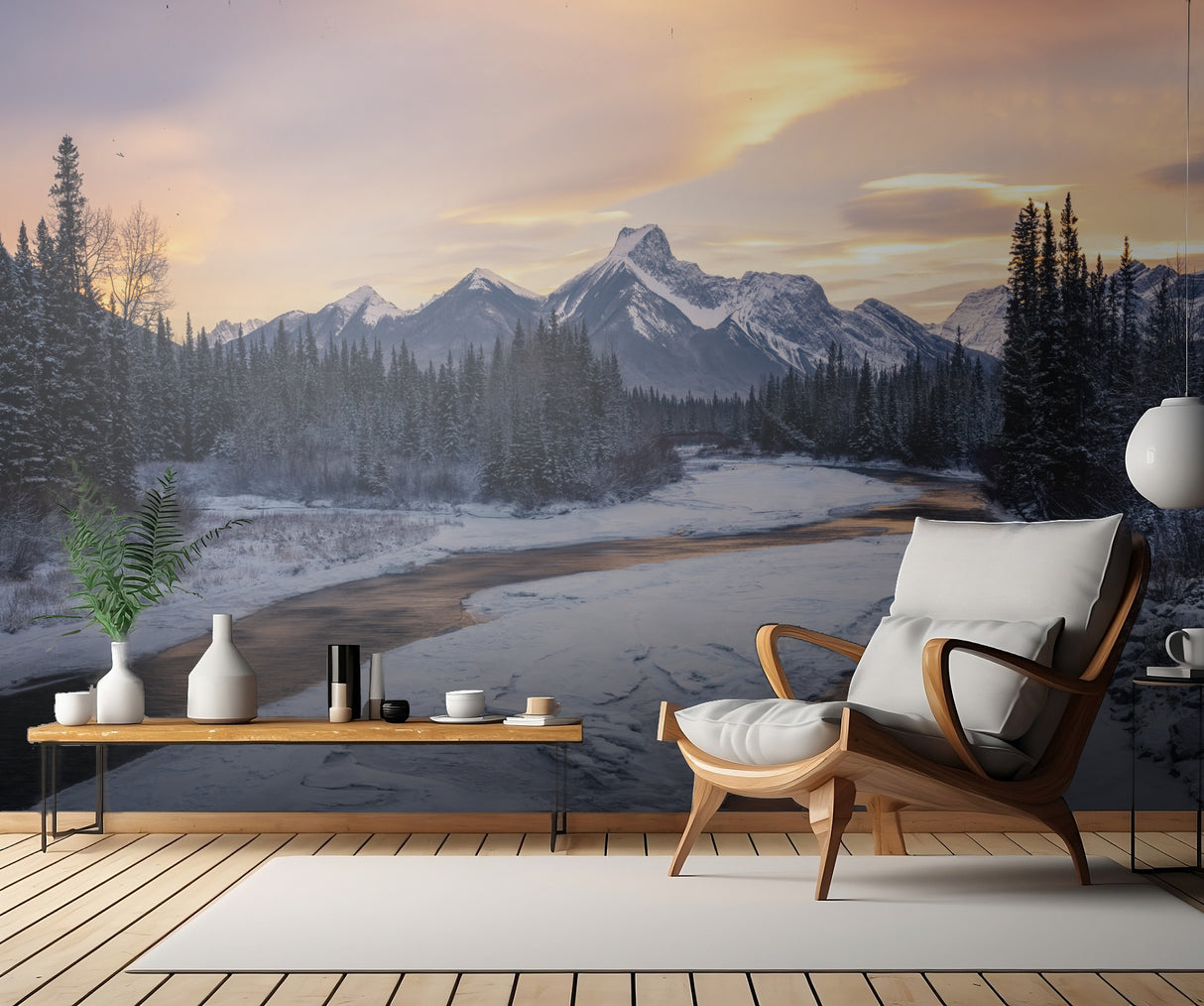 Kananaski River Dawn Poster och Canvastavla