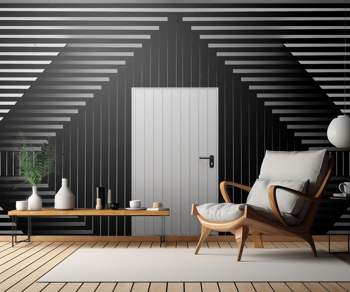 White Door Poster och Canvastavla