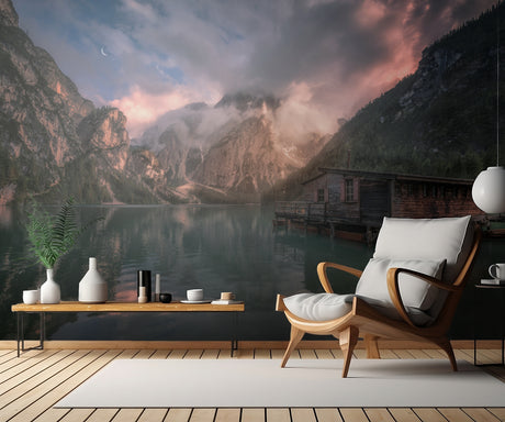 Lago di Braies, Dolomites Poster och Canvastavla