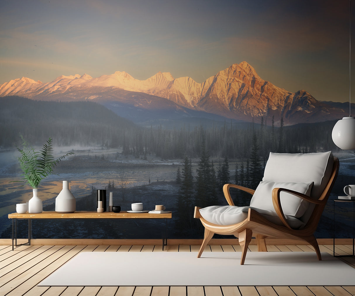 Pyramid Mountain, Canada Poster och Canvastavla