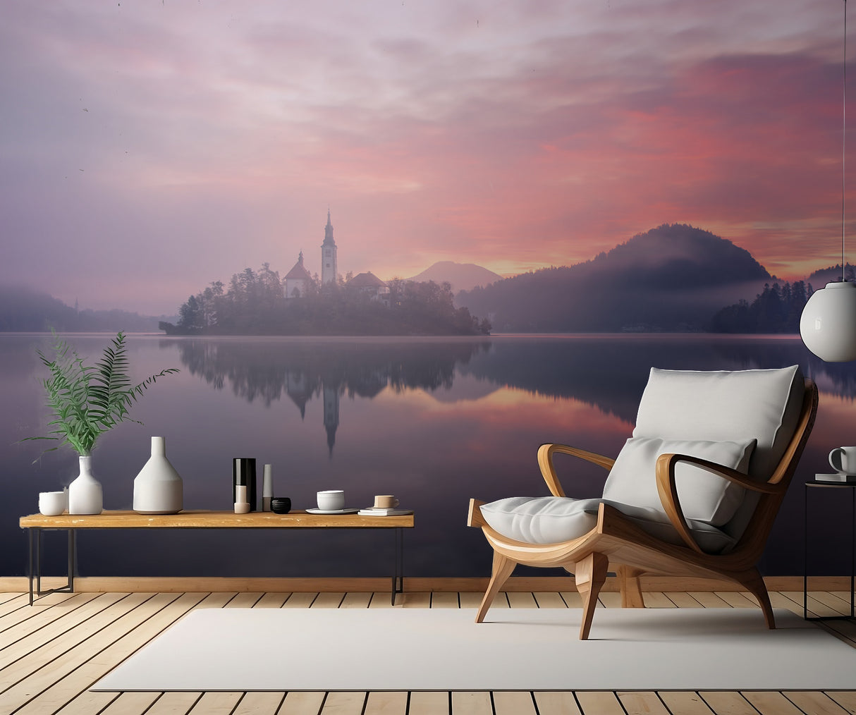 Sunrising on Lake Bled Poster och Canvastavla